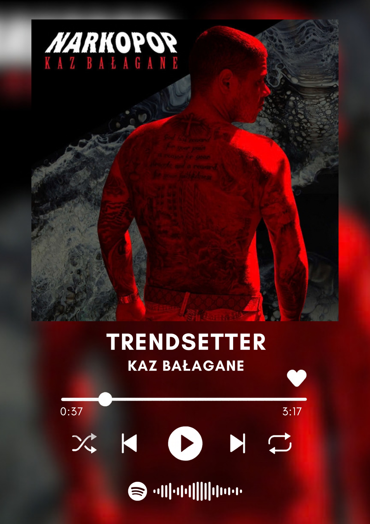 Plakat Trendsetter – Kaz Bałagane - Piosenka